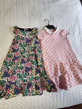 JANE & JACK Pink Floral Collar Casual Dress for Girls  SIZE 6